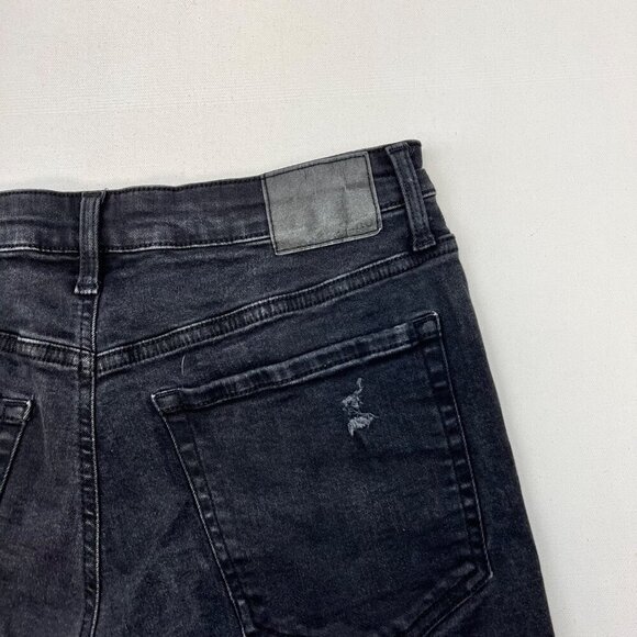 Aeropostale Cut Off Distressed High Rise Denim Shorts Black Womens Size 12 - Picture 7 of 10